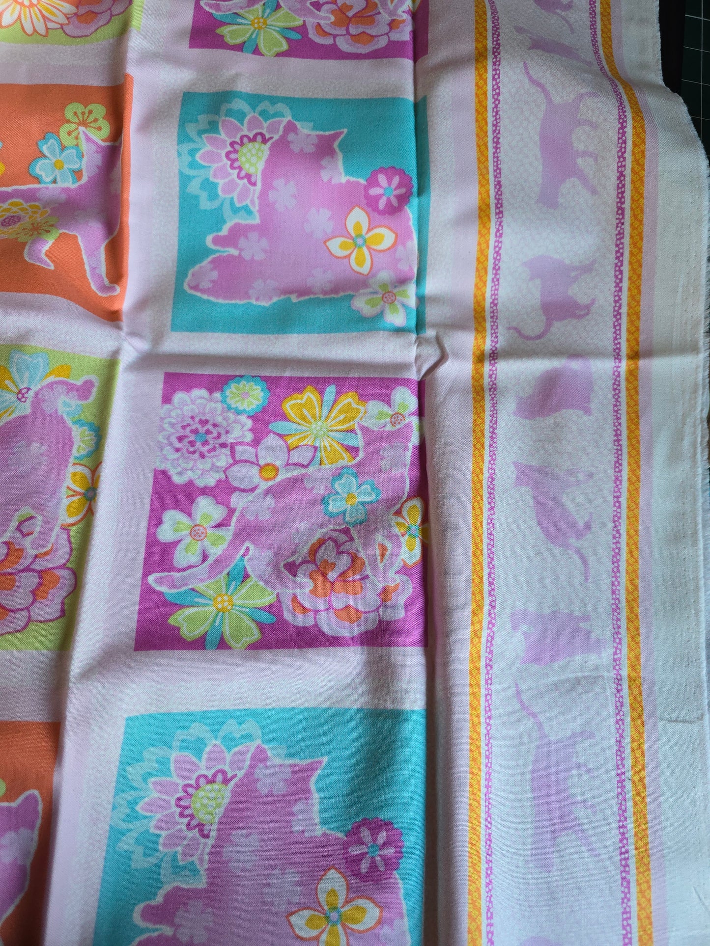 Paintbrush Studio Feline Fancy 100% Cotton Remnant