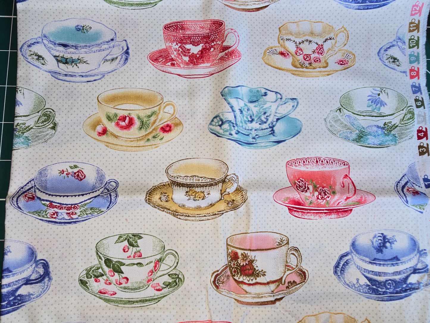 Lakehouse Dry Good Teacups 100% Cotton Remnant