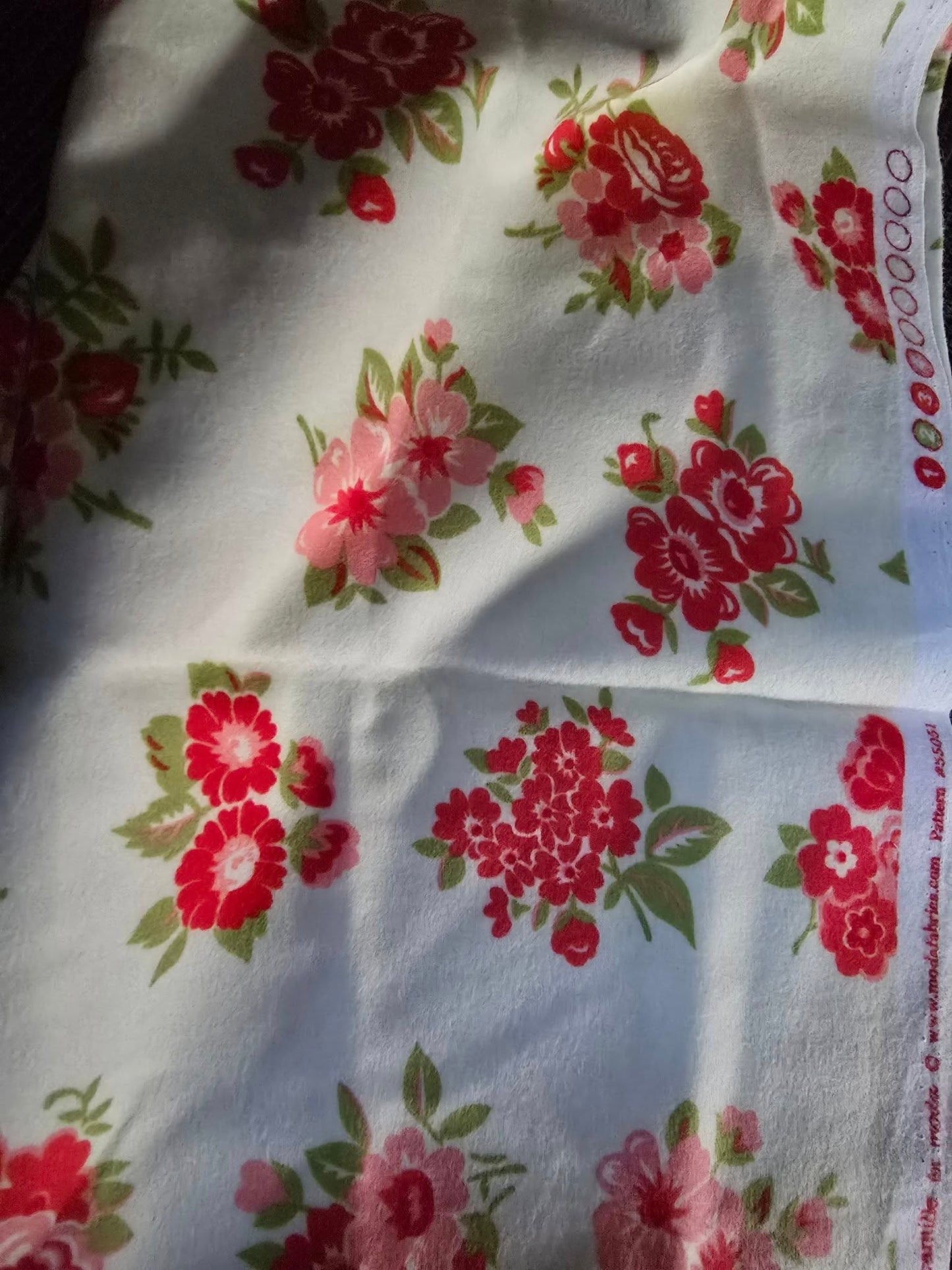 Moda Marmalade Brushed Cotton Flannel Remnant Flower