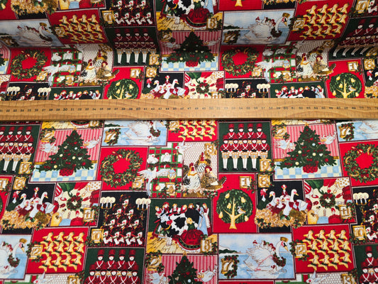 Christmas Cotton 135cm 12 Days of Christmas