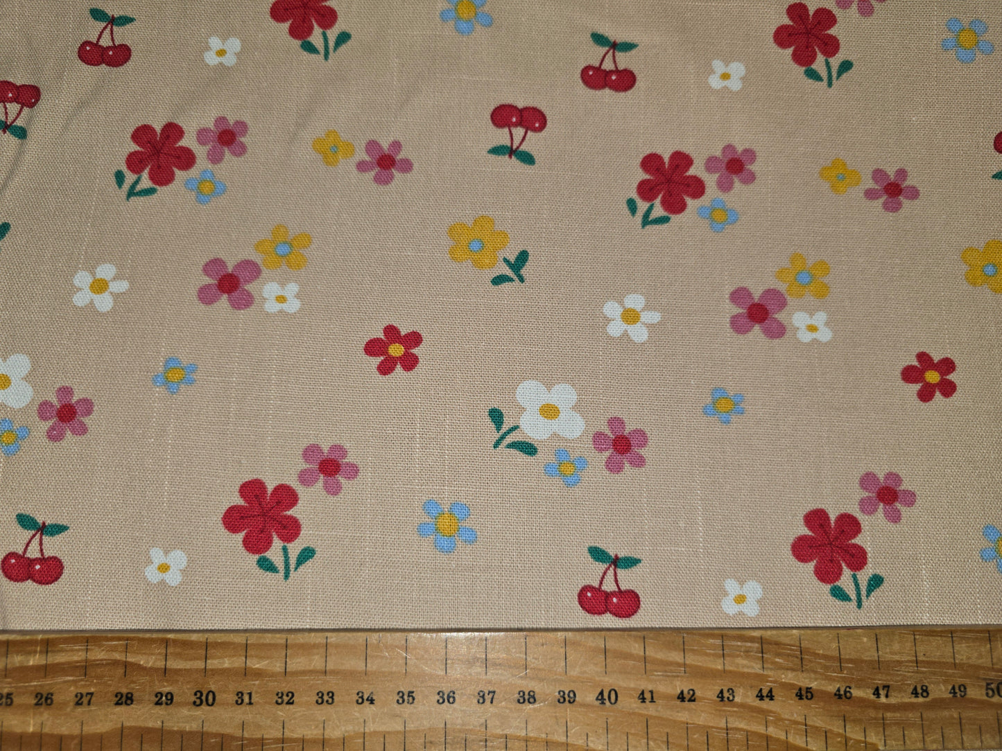 John Louden 100% Linen Look Cotton Flowers