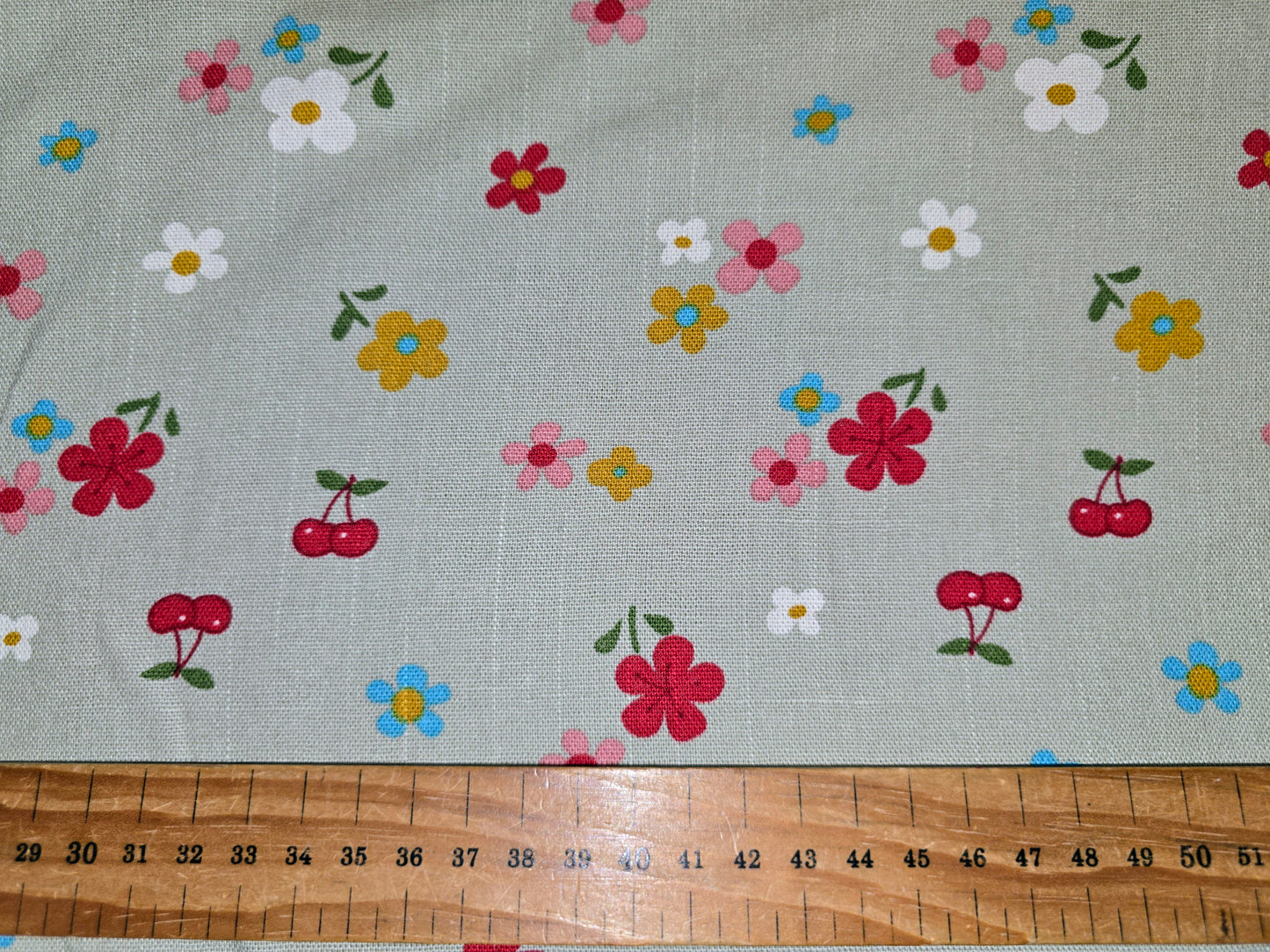 John Louden 100% Linen Look Cotton Flowers