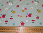 John Louden 100% Linen Look Cotton Flowers