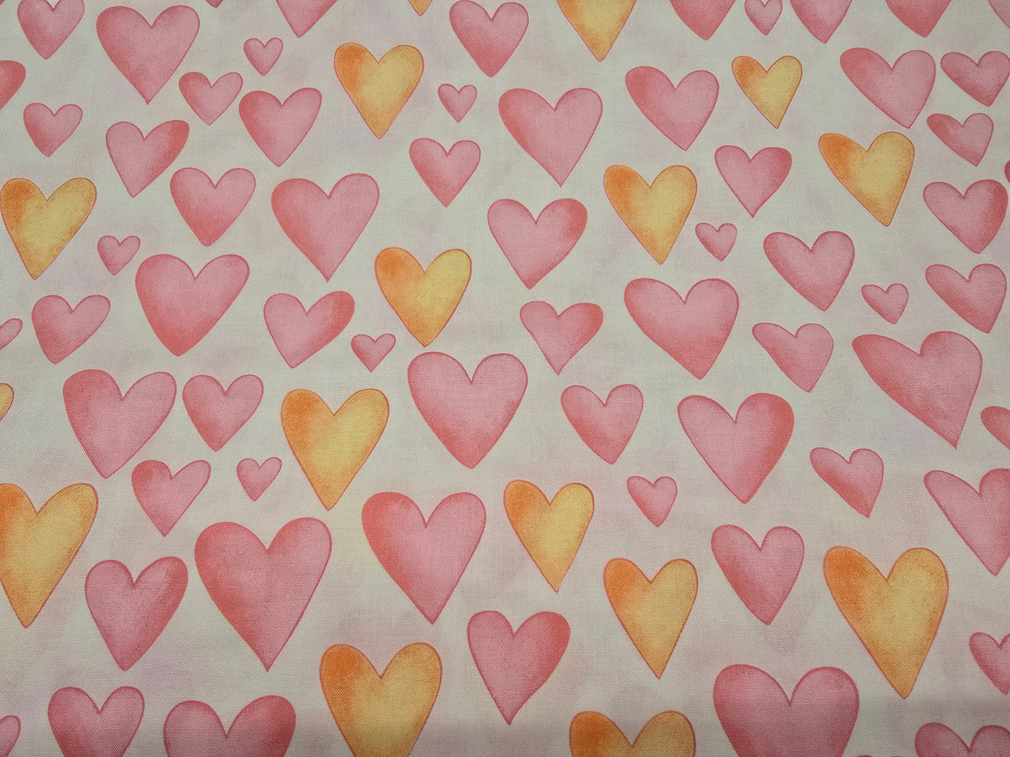 Fabri Quilt Hearts On Pale Pink