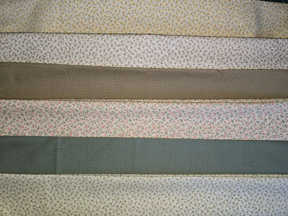 100% COTTON 6 FABRIC FAT QUARTER BUNDLE & NEEDLES TAPE GUTTERMANN THREAD!! GIFT