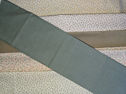 100% COTTON 6 FABRIC FAT QUARTER BUNDLE & NEEDLES TAPE GUTTERMANN THREAD!! GIFT